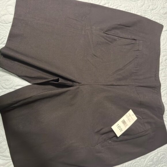 Rafaella Plus Size Classic Fit Pull-On Shorts with Pockets - 16W - Picture 2 of 5